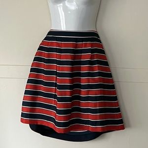 J. Crew Red White Blue Striped Skirt w/Pockets 4th of July Ready!